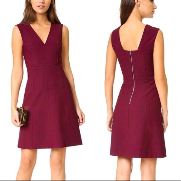 Elizabeth and James Maroon Charlie Dress Size 8 - Picture 1 of 13